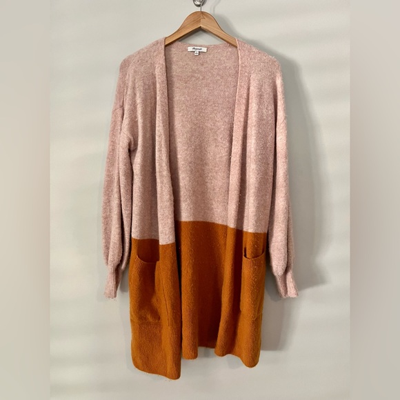 Madewell Sweaters - Madewell Pink & Orange Cardigan Size Small